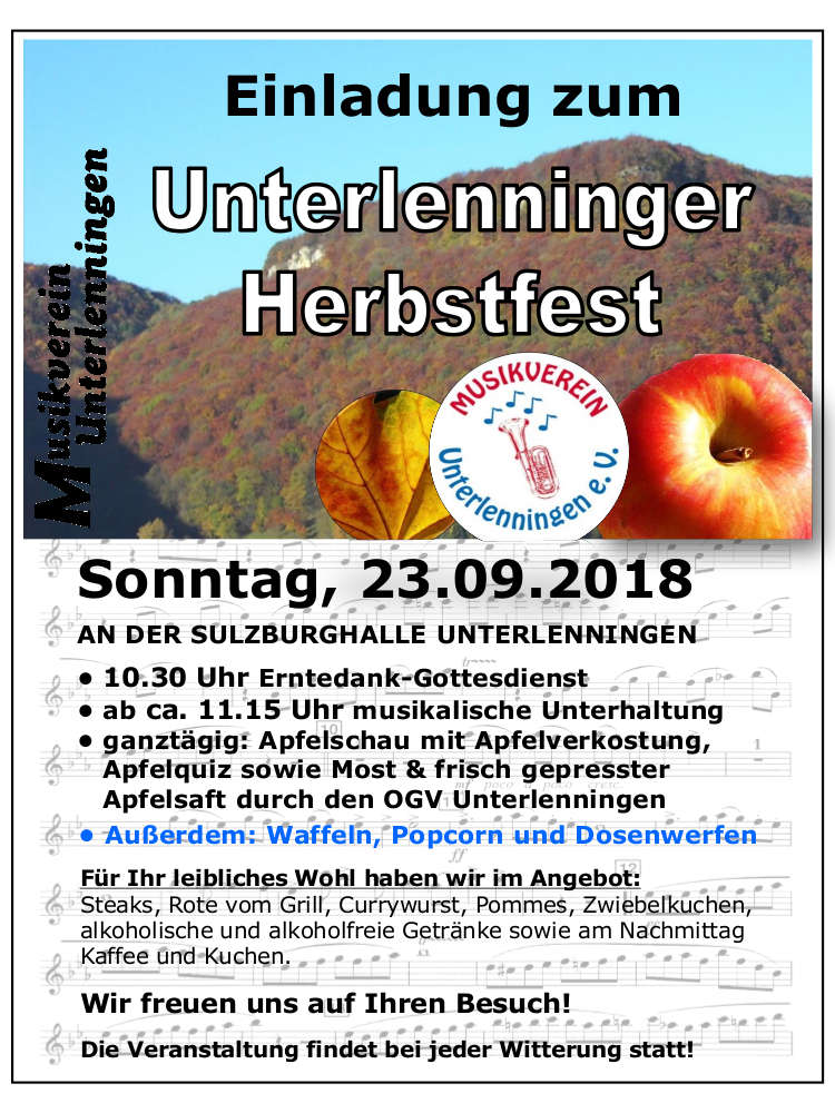 Herbstfest 2018 Plakat